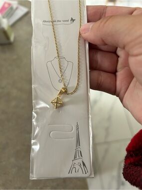 4/$50 Gold Geometric Pendant Necklace